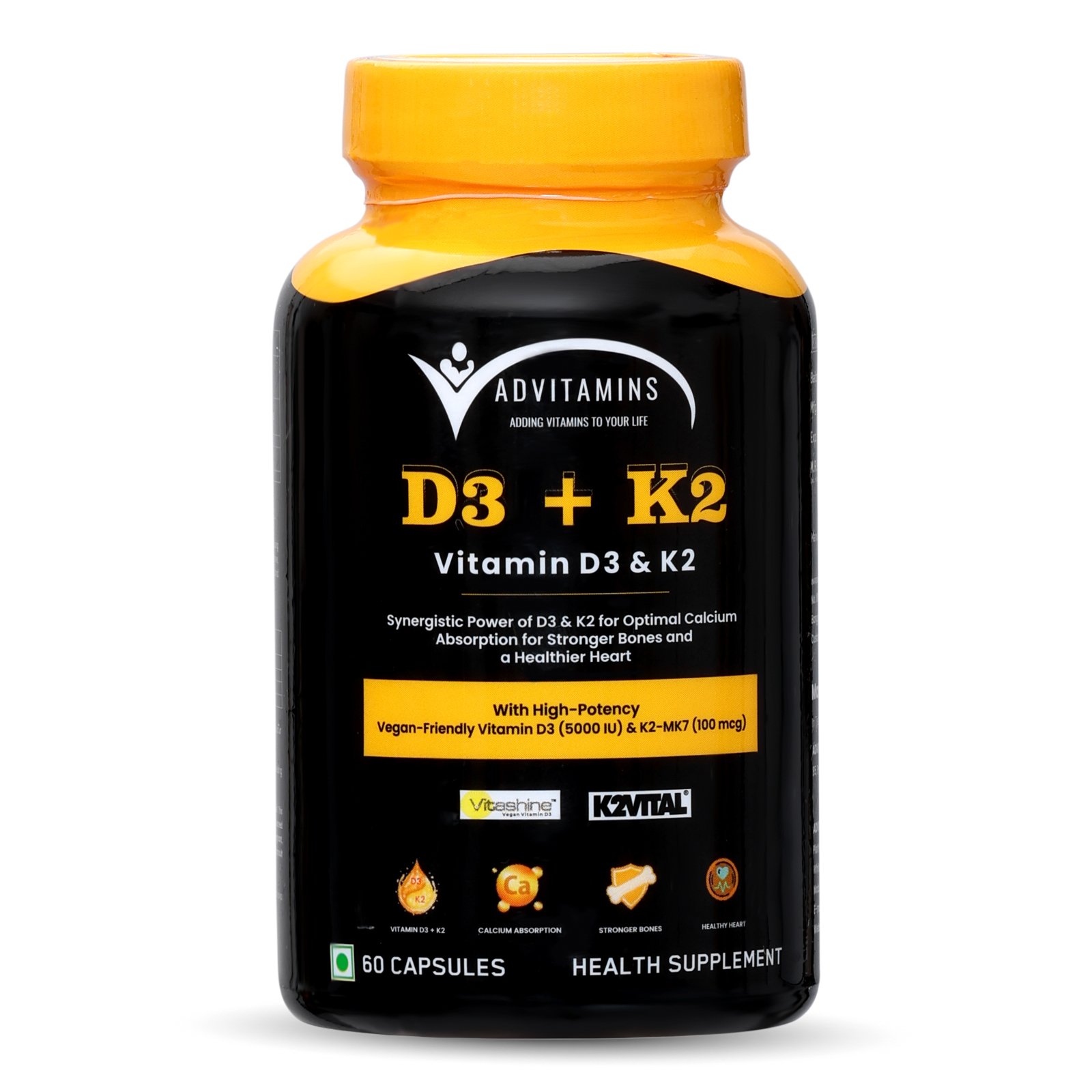 Vitamin D3 + K2 60Caps Advitamins